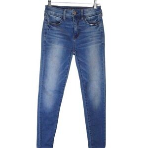 American Eagle Hi-Rise Jegging Crop, Stretch - Size 2, Light Wash